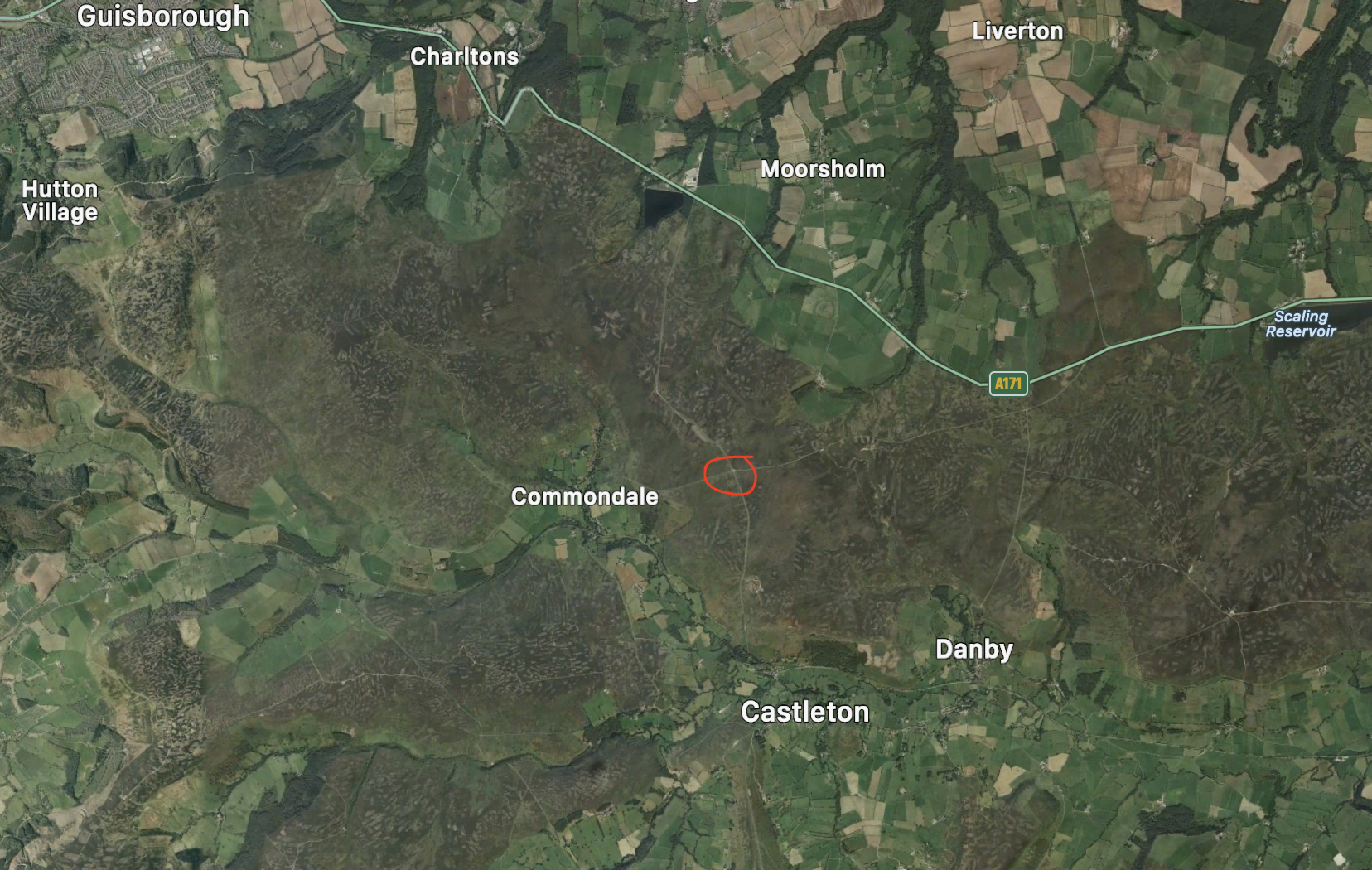 A map showing the location of the operation
