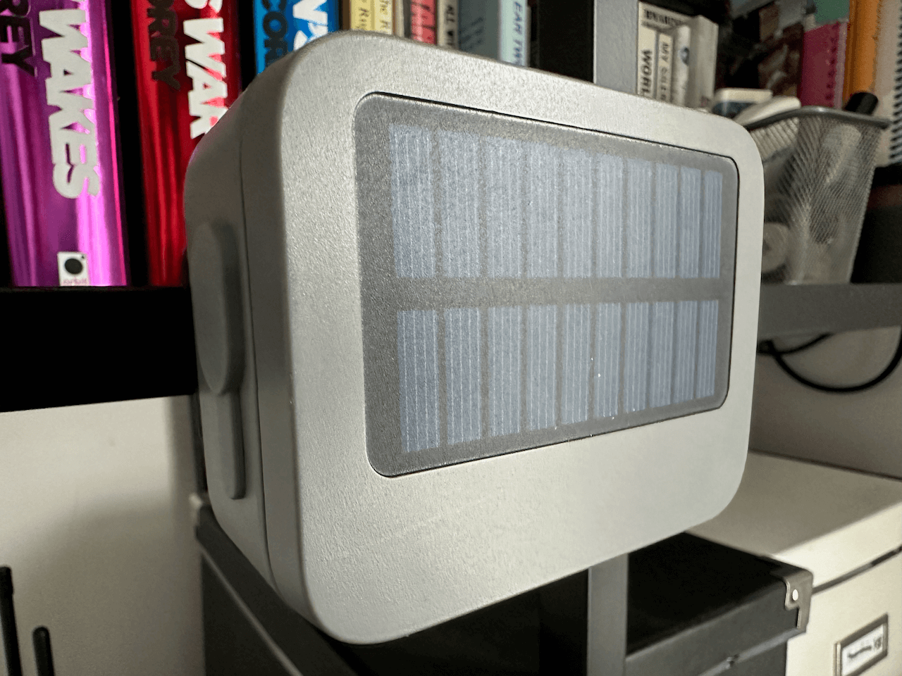RAKwireless Unity Solar node mounted on my bookshelf RAKwireless Unity Solar node mounted on my bookshelf